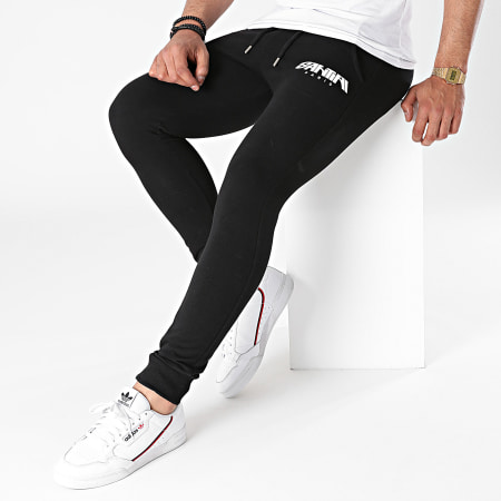 Santini - Pantaloni da jogging con logo, bianco e nero