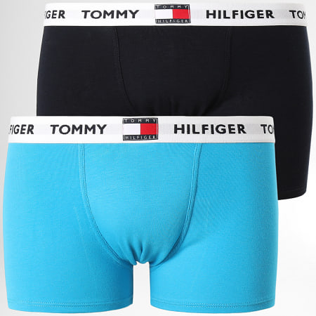 Tommy Hilfiger - Lot De 2 Boxers Enfant 0289 Bleu Marine Turquoise