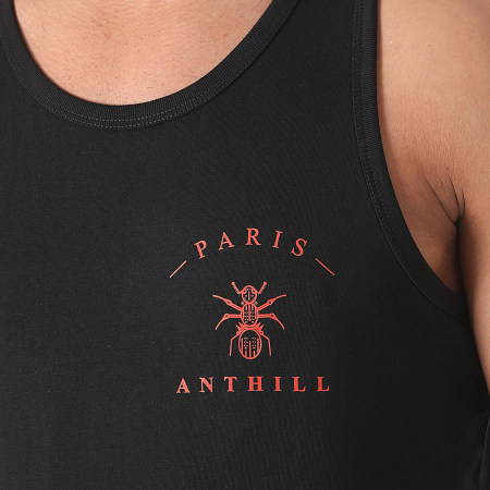 Anthill - Canotta con logo sul petto nero rosso
