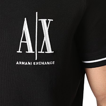 Armani Exchange - Polo manica corta 8NZFPA-Z8M5Z Nero