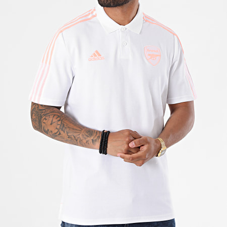 Adidas Sportswear - Polo Manches Courtes A Bandes Arsenal FC GK9396 Ecru