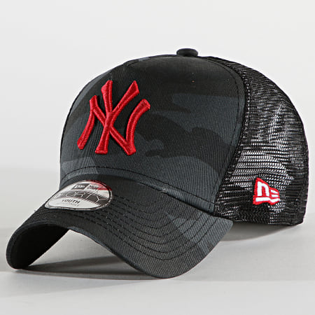 New Era - Casquette Trucker Enfant 9Forty Camo 60137472 New York Yankees Gris Anthracite