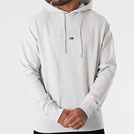 Tommy Jeans - Sweat Capuche Lightweight Tommy 0628 Gris Chiné