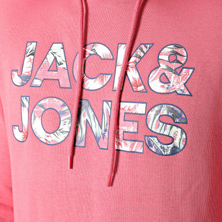 Jack And Jones - Sweat Capuche Fleur Rose