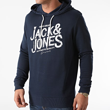 Jack And Jones - Sweat Capuche Brink Bleu Marine