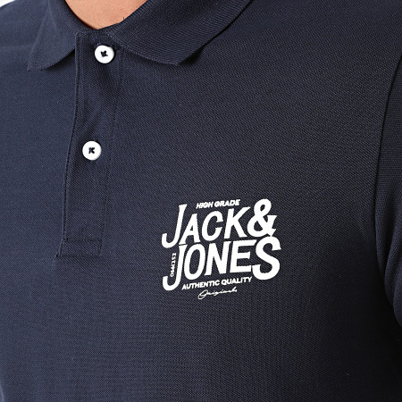 Jack And Jones - Polo Manches Courtes Brink Bleu Marine