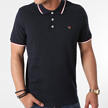Jack And Jones - Polo Manches Courtes Bluwin Bleu Marine