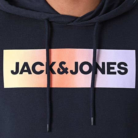Jack And Jones - Sweat Capuche Brad Bleu Marine