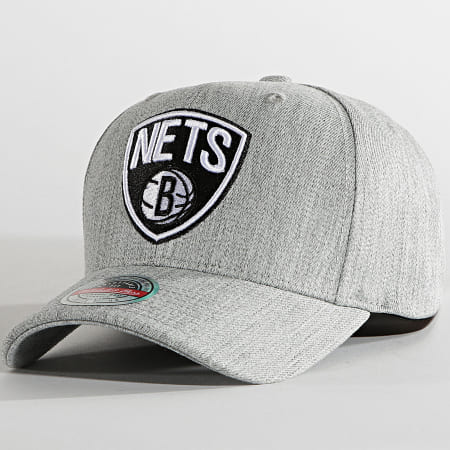 Mitchell and Ness - Casquette Team Heather Snapback Brooklyn Nets Gris Chiné
