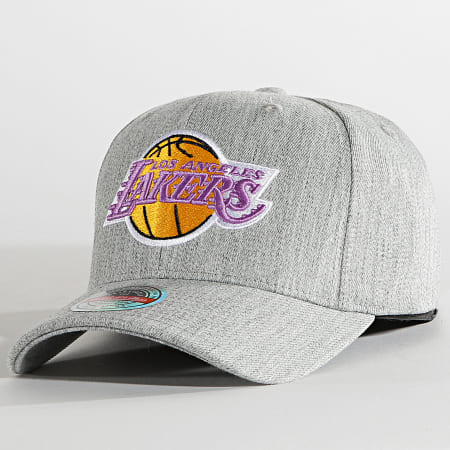 Mitchell and Ness - Casquette Team Heather Snapback Los Angeles Lakers Gris Chiné