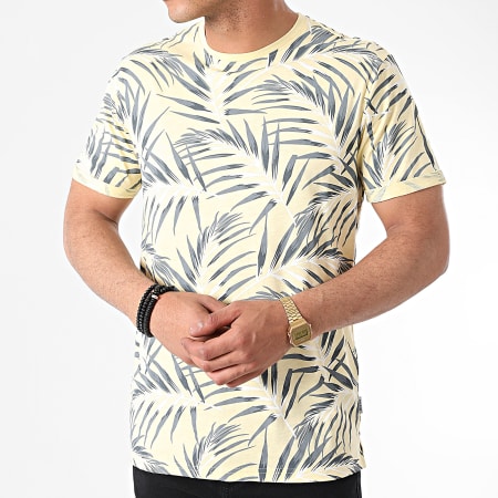 Only And Sons - Tee Shirt Iason Jaune Clair Floral