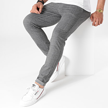 Only And Sons - Pantalon A Carreaux Mark Tap Gris Anthracite