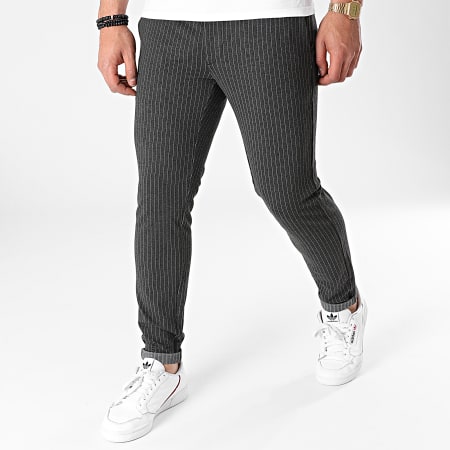Only And Sons - Pantalones a rayas Mark Gris marengo