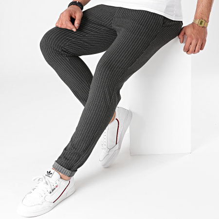 Only And Sons - Pantalon A Rayures Mark Gris Anthracite