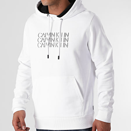 Calvin Klein - Sweat Capuche Triple Center 7144 Blanc