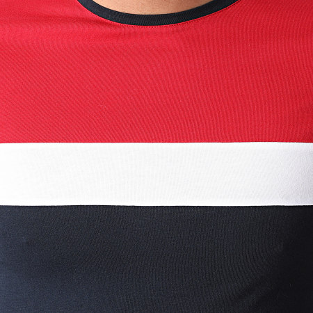 LBO - Tee Shirt Tricolore 679 Bleu Marine Rouge Blanc