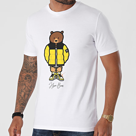 Luxury Lovers - Tee Shirt Hype Bear Yellow Puff Blanc