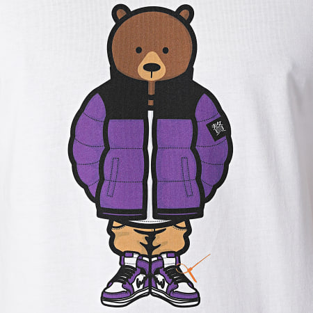 Luxury Lovers - Tee Shirt Hype Bear Purple Puff Blanc