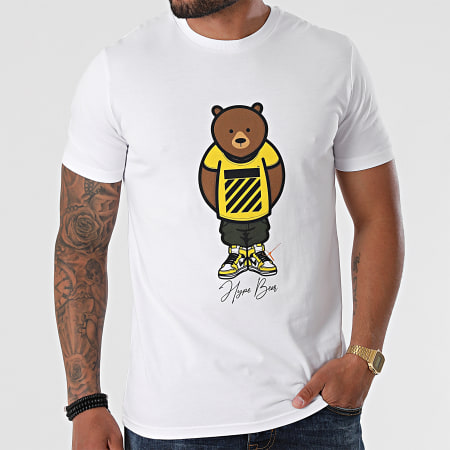 Luxury Lovers - Tee Shirt Hype Bear Yellow Tee Blanc