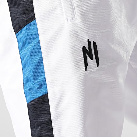 NI by Ninho - Pantalon Jogging A Bandes Uzi Blanc Bleu
