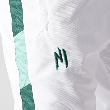 NI by Ninho - Pantalon Jogging A Bandes Uzi Blanc Vert