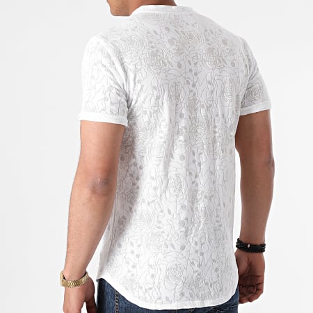 Uniplay - Tee Shirt Oversize T792 Blanc Floral
