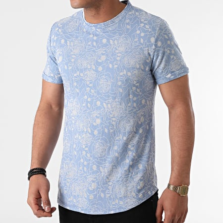 Uniplay - Camiseta Oversize T792 Azul Floral