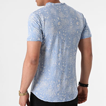 Uniplay - Camiseta Oversize T792 Azul Floral