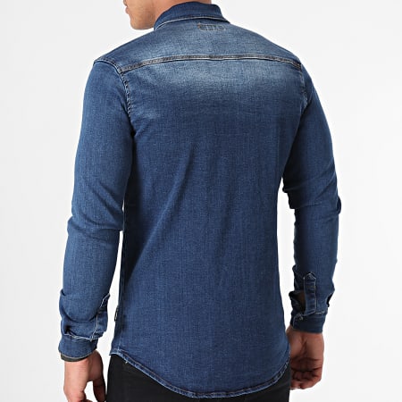 Zelys Paris - Camicia di jeans a maniche lunghe in denim blu di Aclayton