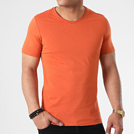 Armita - Tee Shirt Col V TV-350 Orange
