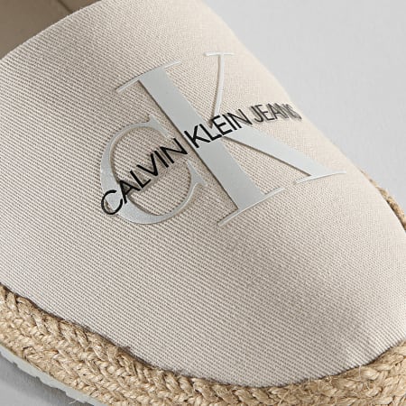 Calvin Klein - Espadrilles Femme Printed Co 0035 White Sand