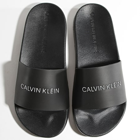 Calvin Klein - Claquettes Femme Slide Institutional 0104 Black