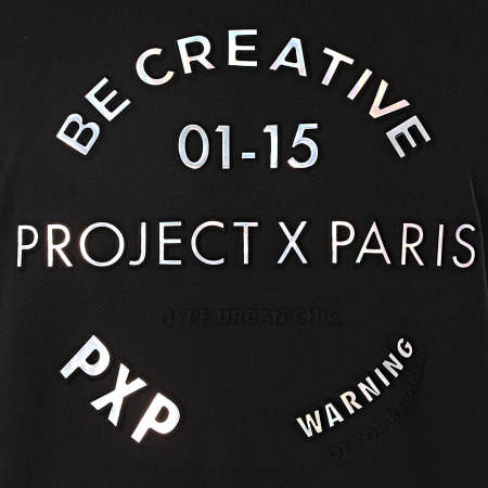 Project X Paris - Tee Shirt 2110152 Noir Iridescent