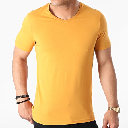 Armita - Camiseta cuello pico TV-350 Amarillo mostaza
