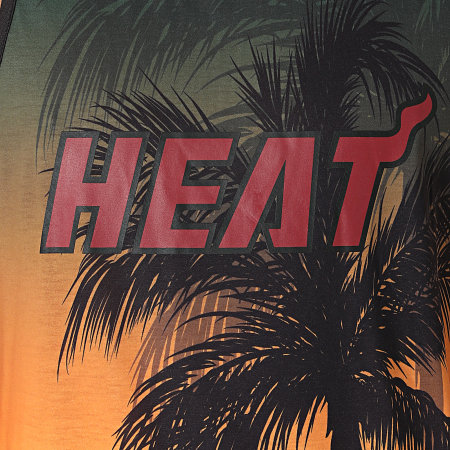 New Era - Débardeur Summer City AOP Miami Heat 11569523 Vert Jaune Sunset
