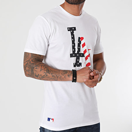 New Era - Tee Shirt MLB Infill Team Logo Los Angeles Dodgers 12369843 Blanc