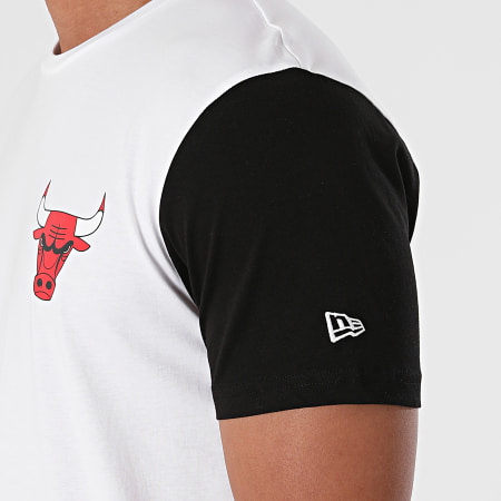 New Era - Tee Shirt NBA Color Block Chicago Bulls 12553341 Blanc