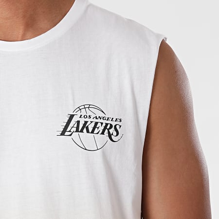 New Era - Tee Shirt Sans Manches NBA Dip Dye Los Angeles Lakers 12720134 Blanc Jaune Dégradé