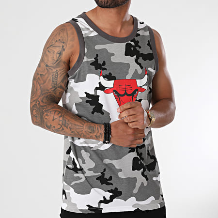 New Era - Débardeur NBA Camo Chicago Bulls 12720139 Blanc Gris Camouflage