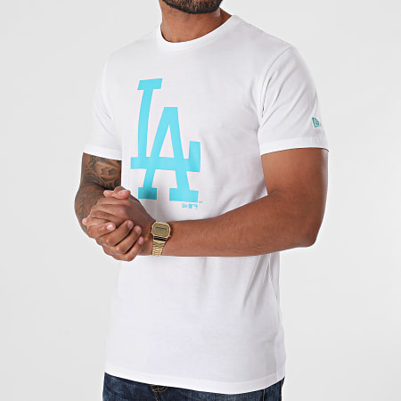 New Era - Tee Shirt MLB Seasonal Team Logo Los Angeles Dodgers 12720141 Blanc