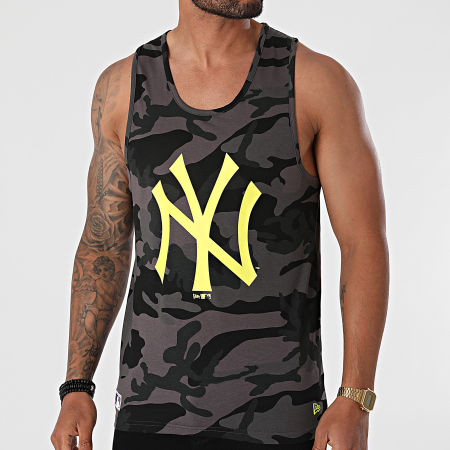 New Era - Débardeur MLB Neon New York Yankees 12720151 Gris Anthracite Camouflage