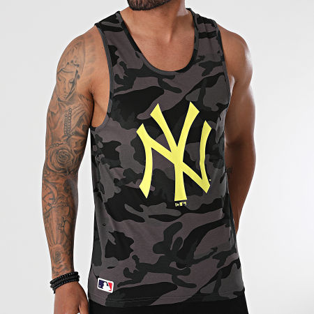 New Era - Débardeur MLB Neon New York Yankees 12720151 Gris Anthracite Camouflage