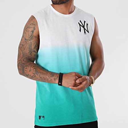New Era - Tee Shirt Sans Manches MLB Dip Dye New York Yankees 12720163 Blanc Vert