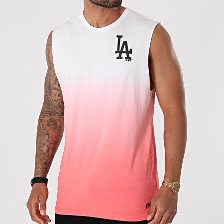 New Era - Tee Shirt Sans Manches MLB Dip Dye Los Angeles Dodgers 12720164 Blanc Rose Dégradé