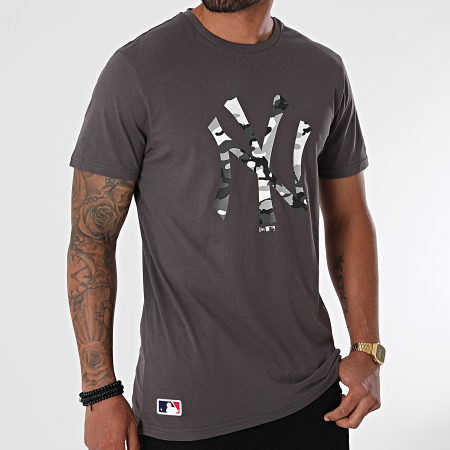 New Era - Tee Shirt MLB Camo New York Yankees 12720166 Gris Anthracite