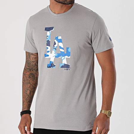 New Era - Tee Shirt MLB Camo Los Angeles Dodgers 12720168 Gris