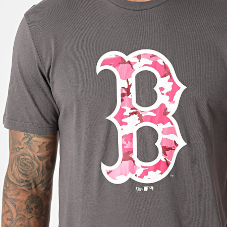 New Era - Tee Shirt MLB Camo Boston Red Sox 12720169 Gris Anthracite