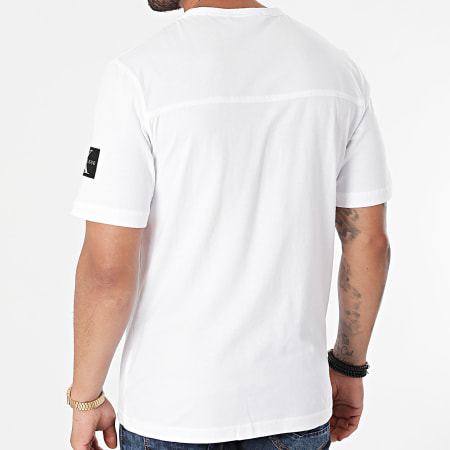Calvin Klein - Monograma Manga Insignia Camiseta 4051 Blanco