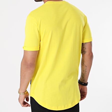 Calvin Klein - Tee Shirt Oversize Badge Turn Up 5319 Jaune
