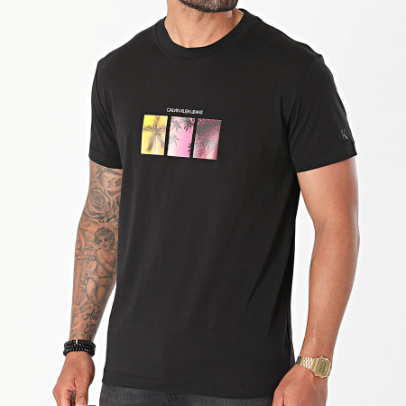 Calvin Klein - Tee Shirt Multi Palm Print 8404 Noir